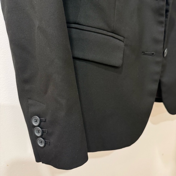 Banana Republic Womens Petite Two Button Pinpoint Lightweight Blazer  Sz 4 - Picture 5 of 8